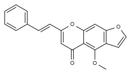 5H-Furo[3,2-g][1]benzopyran-5-one, 4-methoxy-7-(2-phenylethenyl)-, (E)- (9CI)|化合物 T33497