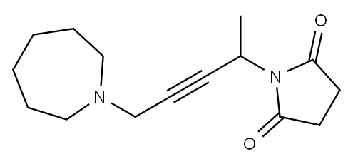 2,5-Pyrrolidinedione, 1-[4-(hexahydro-1H-azepin-1-yl)-1-methyl-2-butyn-1-yl]- Structure