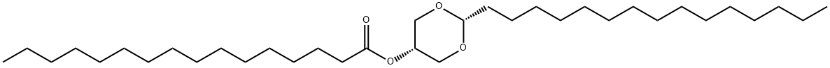 Hexadecanoic acid (2α,5α)-2-pentadecyl-1,3-dioxan-5-yl ester Structure