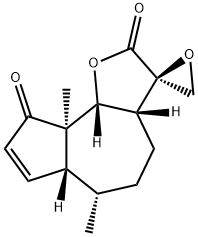 (3R,3aβ)-4,5,6,6aβ,9a,9bβ-Hexahydro-6α,9aα-dimethylspiro[azuleno[4,5-b]furan-3(2H),2'-oxirane]-2,9(3aH)-dione 结构式