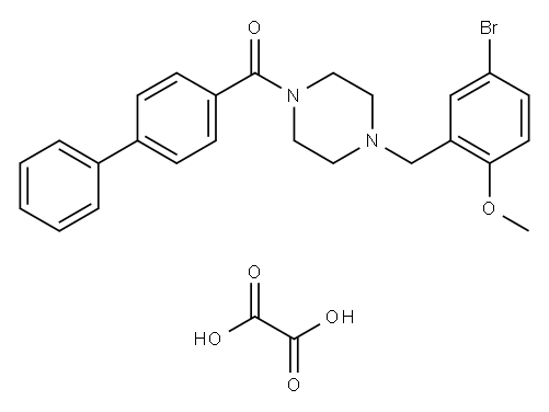 Methanone, [1,1'-biphenyl]-4-yl[4-[(5-bromo-2-methoxyphenyl)methyl]-1-piperazinyl]-, ethanedioate (1:1)|化合物 T29955