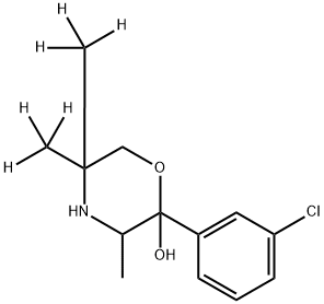 BUPROPION MORPHOLINOL-D6 Struktur