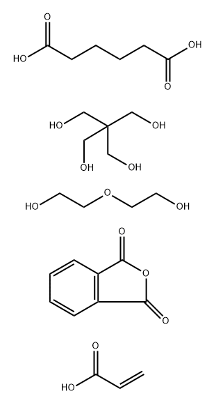 Hexanedioic acid, polymer with 2,2-bis(hydroxymethyl)-1,3-propanediol, 1,3-isobenzofurandione and 2,2-oxybisethanol, 2-propenoate Structure