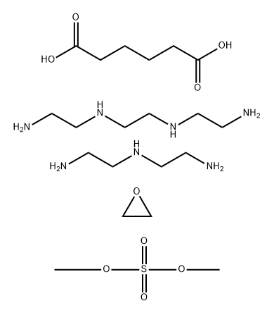 Hexanedioic acid, polymer with N-(2-aminoethyl)-1,2-ethanediamine, N,N'-bis(2-aminoethyl)-1,2-ethanediamine and oxirane, compd. with dimethyl sulfate|