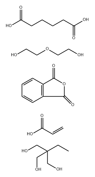 Hexanedioic acid, polymer with 2-ethyl-2-(hydroxymethyl)-1,3-propanediol, 1,3-isobenzofurandione, 2,2-oxybisethanol and 2-propenoic acid Structure