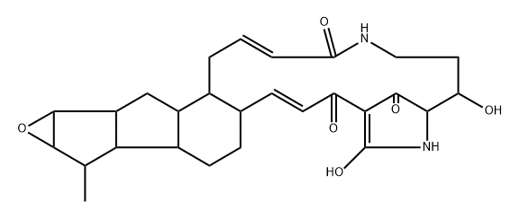 5,6,7,8,9,10,15a,16,17,17a,17b,18,18a,19a,19b,20,20a,20b-Octadecahydro-8,11-dihydroxy-18-methyl-9,12-methano-1H-oxireno[4,5]pentaleno[1,2-s]-5,10-benzodiazacycloheptadecine-4,13,21-trione Structure