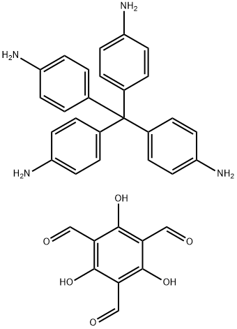 1,3,5-Benzenetricarboxaldehyde, 2,4,6-trihydroxy-, polymer with 4,4',4'',4'''-methanetetrayltetrakis[benzenamine] 结构式