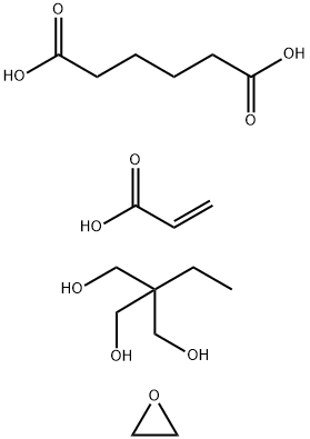 Hexanedioic acid, polymer with 2-ethyl-2-(hydroxymethyl)-1,3-propanediol, oxirane and 2-propenoic acid|