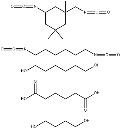 Hexanedioic acid, polymer with 1,4-butanediol, 1,6-diisocyanatohexane, 1,6-hexanediol and 5-isocyanato-1-(isocyanatomethyl)-1,3,3-trimethylcyclohexane Structure