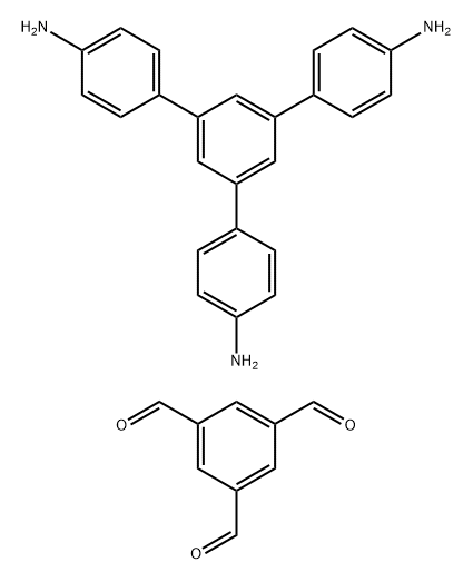 1,3,5-Benzenetricarboxaldehyde, polymer with 5'-(4-aminophenyl)[1,1':3',1''-terphenyl]-4,4''-diamine 结构式