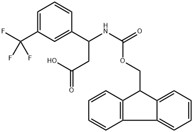 3-(9H-fluoren-9-ylmethoxy)carbonyl]amino}-3-(3-trifluoromethyl-phenyl)-propanoic acid|3-(9H-fluoren-9-ylmethoxy)carbonyl]amino}-3-(3-trifluoromethyl-phenyl)-propanoic acid