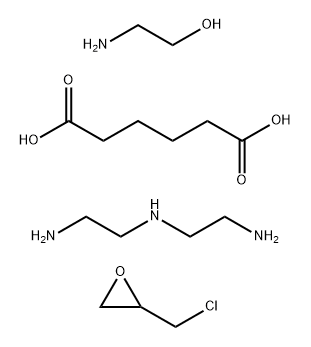 Hexanedioic acid, polymer with 2-aminoethanol, N-(2-aminoethyl)-1,2-ethanediamine and (chloromethyl)oxirane Structure