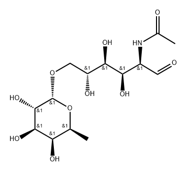 2-Acetamido-2-deoxy-6-O-a-L-fucopyranosyl-D-glucose Structure