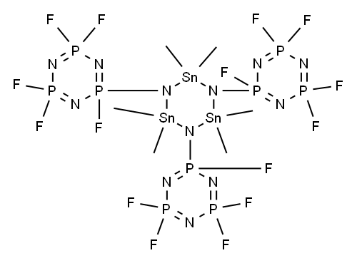 2,2',2''-(2,2,4,4,6,6-Hexamethyl-1,3,5,2,4,6-triazatristannine-1,3,5-triyl)tris(2,4,4,6,6-pentafluoro-2,2,4,4,6,6-hexahydro-1,3,5,2,4,6-triazatriphosphorine)|