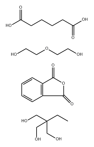 Hexanedioic acid, polymer with 2-ethyl-2-(hydroxymethyl)-1,3-propanediol, 1,3-isobenzofurandione and 2,2-oxybisethanol Structure