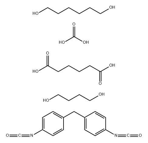 Hexanedioic acid, polymer with 1,4-butanediol, carbonic acid, 1,6-hexanediol and 1,1-methylenebis4-isocyanatobenzene Structure