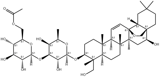 6''-O-Acetylsaikosaponin a Struktur