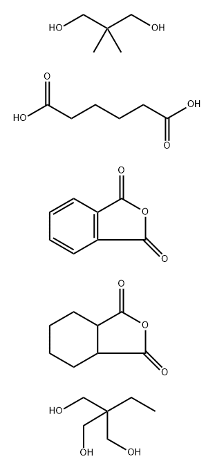 Hexanedioic acid, polymer with 2,2-dimethyl-1,3-propanediol, 2-ethyl-2-(hydroxymethyl)-1,3-propanediol, hexahydro-1,3-isobeneofurandione and 1,3-isobendofurandione Structure