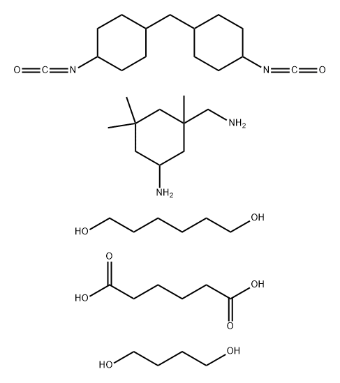 Hexanedioic acid, polymer with 5-amino-1,3,3-trimethylcyclohexanemethanamine, 1,4-butanediol, 1,6-hexanediol and 1,1'-methylenebis[4-isocyanatocyclohexane] Structure