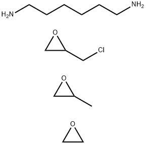 1,6-Hexanediamine, polymer with (chloromethyl)oxirane, methyloxirane and oxirane, hydrochloride Structure