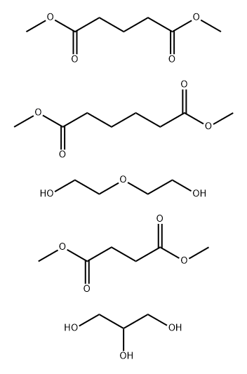 Hexanedioic acid, dimethyl ester, polymer with dimethyl butanedioate, dimethyl pentanedioate, 2,2'-oxybis[ethanol] and 1,2,3-propanetriol Structure