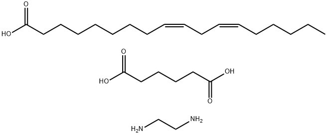 Hexanedioic acid, polymer with 1,2-ethanediamine and (9Z,12Z)-9,12-octadecadienoic acid dimer 结构式