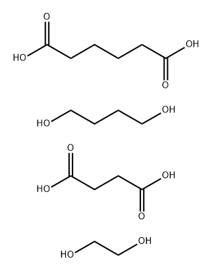 Hexanedioic acid, polymer with butanedioic acid, 1,4-butanediol and 1,2-ethanediol Structure