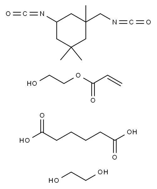 Hexanedioic acid, polymer with 1,2-ethanediol and 5-isocyanato-1-(isocyanatomethyl)-1,3,3-trimethylcyclohexane, 2-hydroxyethyl acrylate-blocked|丙烯酸-2-羟乙酯封端的(己二酸与1,2-乙二醇和5-异氰酸根合-1-(异氰酸根合甲基)-1,3,3-三甲基环己烷)的聚合物