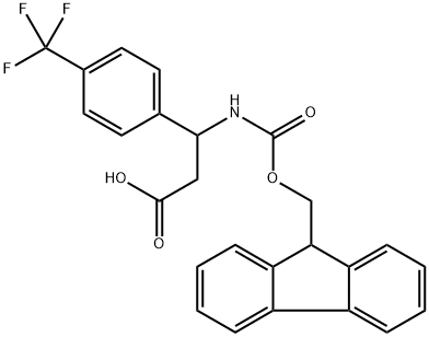 3-(9H-fluoren-9-ylmethoxy)carbonyl]amino}-3-(4-trifluoromethyl-phenyl)-propanoic acid|3-(9H-fluoren-9-ylmethoxy)carbonyl]amino}-3-(4-trifluoromethyl-phenyl)-propanoic acid