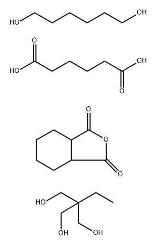 Hexanedioic acid, polymer with 2-ethyl-2-(hydroxymethyl)-1,3-propanediol, hexahydro-1,3-isobenzofurandione and 1,6-hexanediol Structure
