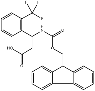 3-(9H-fluoren-9-ylmethoxy)carbonyl]amino}-3-(2-trifluoromethyl-phenyl)-propanoic acid|3-(9H-fluoren-9-ylmethoxy)carbonyl]amino}-3-(2-trifluoromethyl-phenyl)-propanoic acid