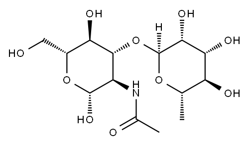 2-acetamido-2-deoxy-3-O-rhamnopyranosylglucose|