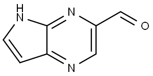 5H-pyrrolo[2,3-b]pyrazine-3-carbaldehyde 结构式