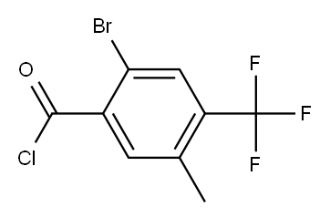 2-Bromo-5-methyl-4-(trifluoromethyl)benzoyl chloride 结构式