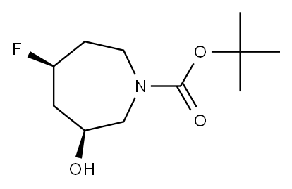 tert-butyl (3S,5S)-5-fluoro-3-hydroxy-azepane-1-carboxylate Structure