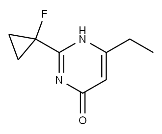 6-ethyl-2-(1-fluorocyclopropyl)pyrimidin-4-ol Structure