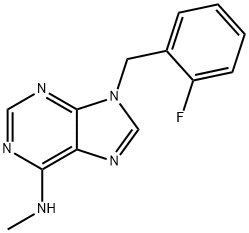 9-(2-fluorobenzyl)-6-(methylamino)-9H-purine Structure