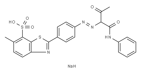 Natrium-6-methyl-2-[4-[[2-oxo-1-[(phenylamino)carbonyl]propyl]azo]phenyl]benzothiazol-7-sulfonat