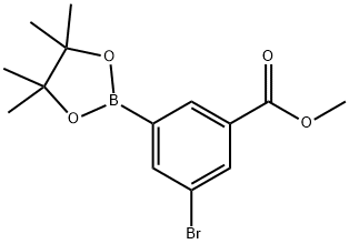 3-Bromo-5-(methoxycarbonyl)benzeneboronic acid pinacol ester Structure