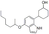 4-(2-Heptyloxy)-7-(3-hydroxycyclohexyl)indole Structure