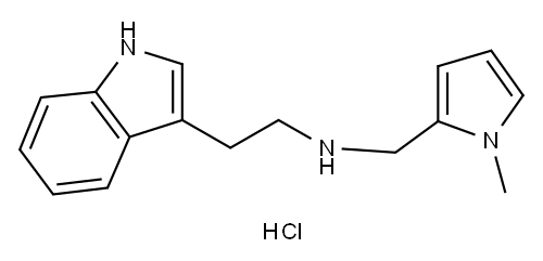 [2-(1H-Indol-3-yl)-ethyl]-(1-methyl-1H-pyrrol-2-ylmethyl)-amine hydrochloride Structure