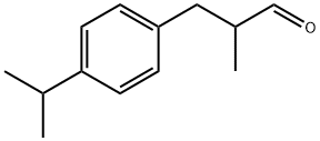 3-(4-イソプロピルフェニル)イソブチルアルデヒド 化学構造式