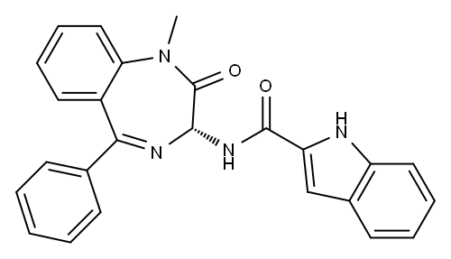 1H-INDOLE-2-CARBOXYLIC ACID ((R)-1-METHYL-2-OXO-5-PHENYL-2,3-DIHYDRO-1H-BENZO[E][1,4]DIAZEPIN-3-YL)-AMIDE|