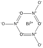 Bismuth nitrate oxide Struktur