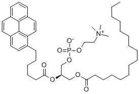 1-HEXADECANOYL-2-(1-PYRENEHEXANOYL)-SN-GLYCERO-3-PHOSPHOCHOLINE 结构式