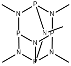2,4,6,8,9,10-Hexamethyl-2,4,6,8,9,10-hexaaza-1,3,5,7-tetraphosphaadamantane 结构式