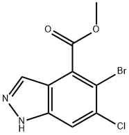 1H-Indazole-4-carboxylic acid, 5-broMo-6-chloro-, Methyl ester|5-溴-6-氯-1氢-吲唑-4-甲酸甲酯