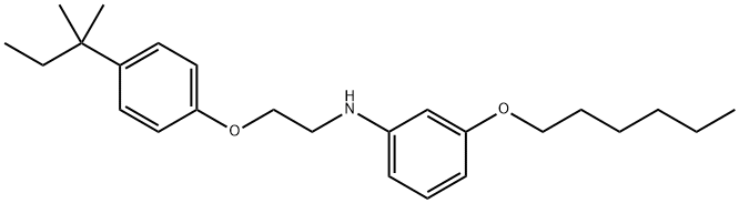 3-(Hexyloxy)-N-{2-[4-(tert-pentyl)phenoxy]-ethyl}aniline Structure