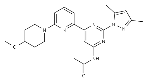 AcetaMide, N-[2-(3,5-diMethyl-1H-pyrazol-1-yl)-6-[6-(4-Methoxy-1-piperidinyl)-2-pyridinyl]-4-pyriMidinyl]-|化合物 T23435
