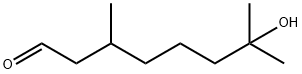 [R,(+)]-7-ヒドロキシ-3,7-ジメチルオクタナール 化学構造式